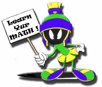 The "Math Martian" holds a sign telling you to: Learn Your Math!